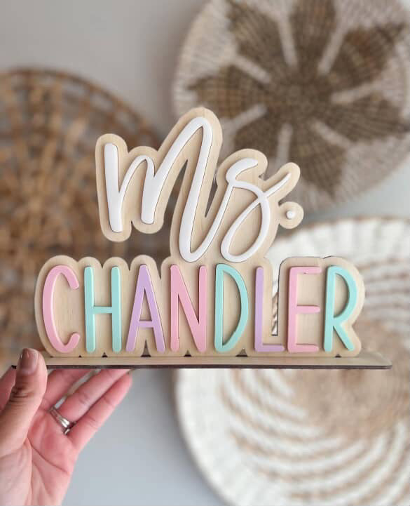 Personalized Teacher Desk Sign