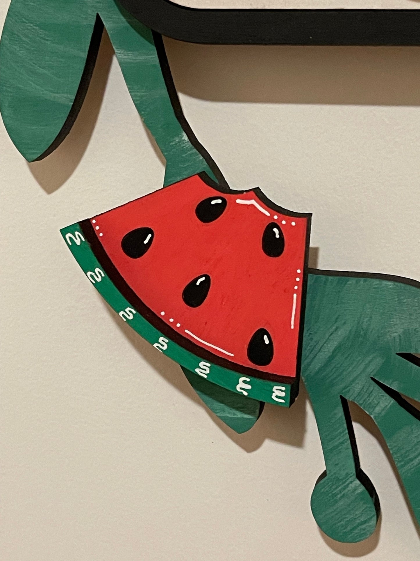 Hello Summer Interchangeable Wreath, Watermelon Decor, Center Sign and 5 Wreath Ornament Insert Only - NO WREATH, Wreath Sold Seperately