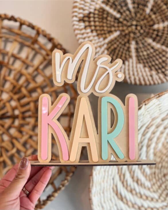Personalized Teacher Desk Sign