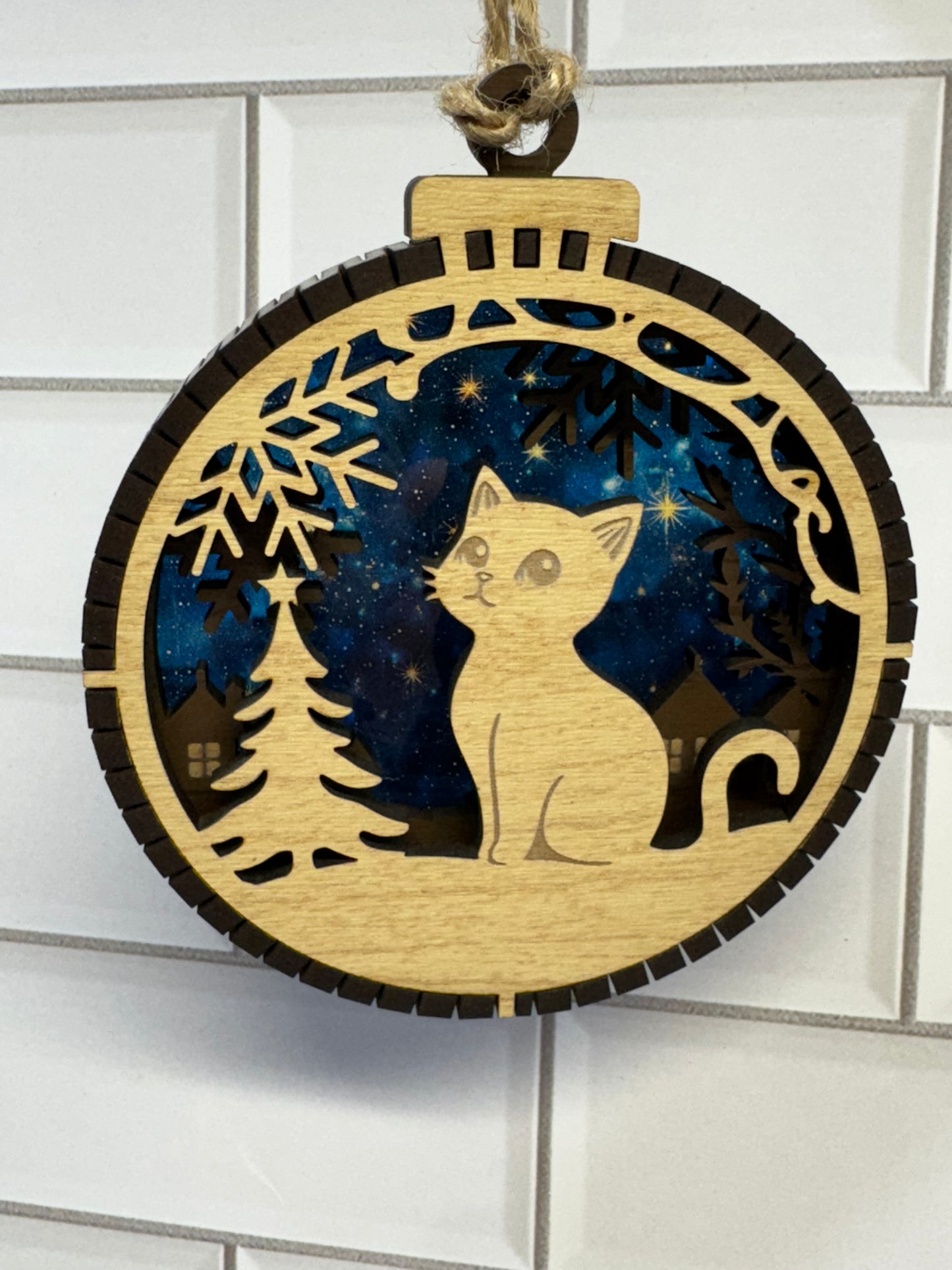 Custom Cat Christmas Ornament