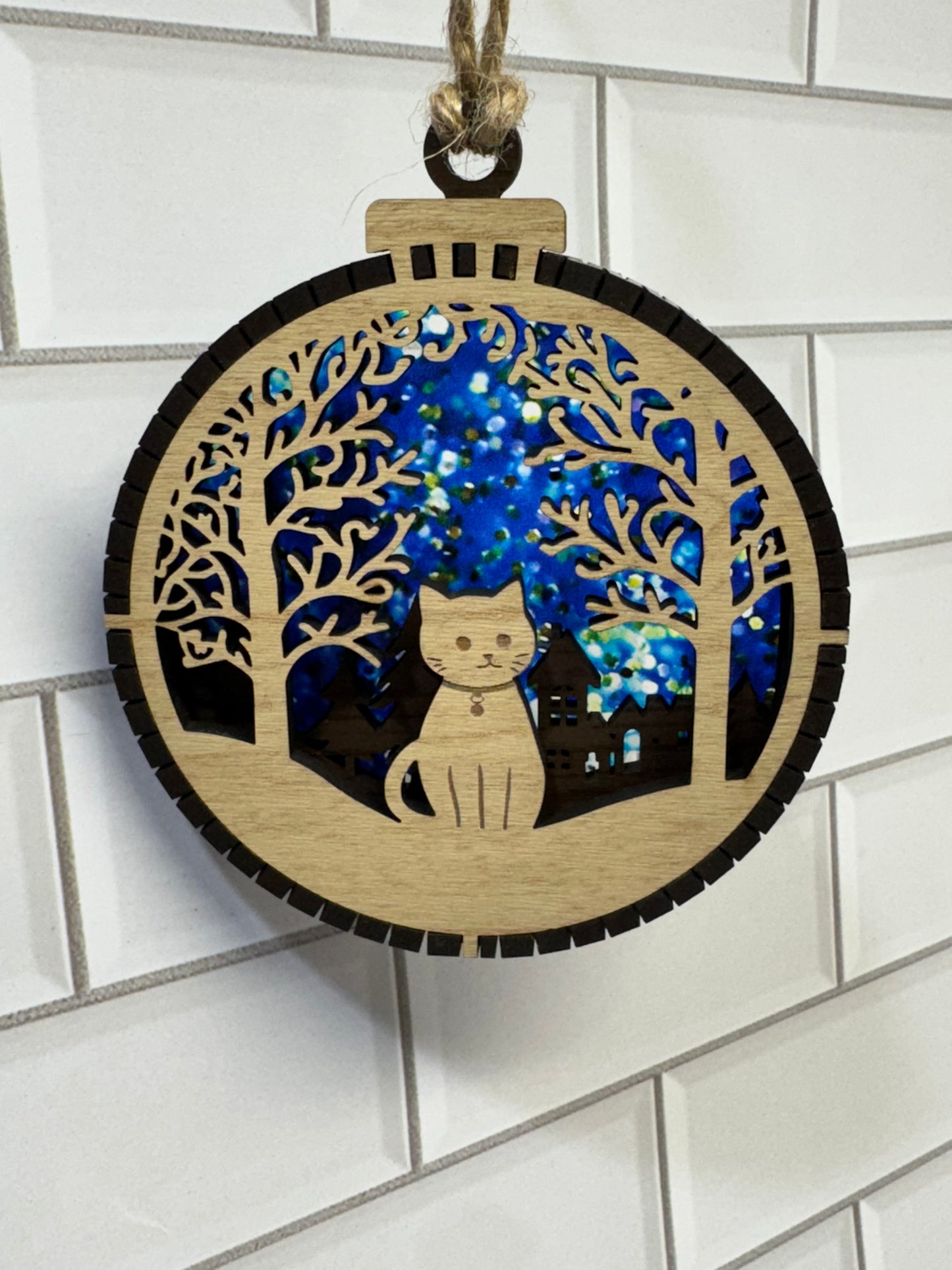 Custom Cat Christmas Ornament