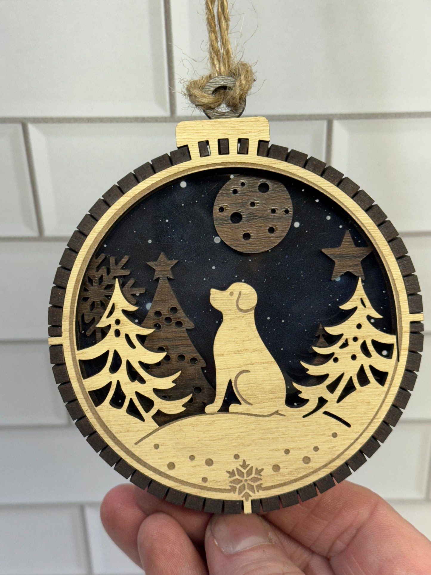 Custom Dog Christmas Ornament