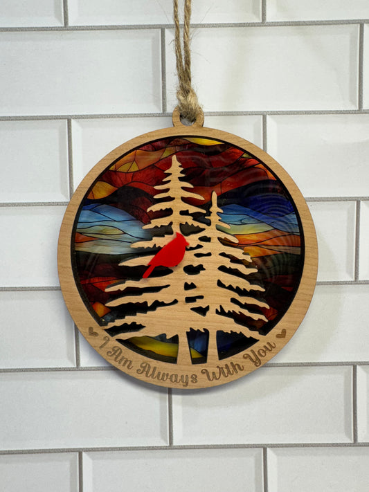 “I Am Always With You” Cardinal Memorial Ornament