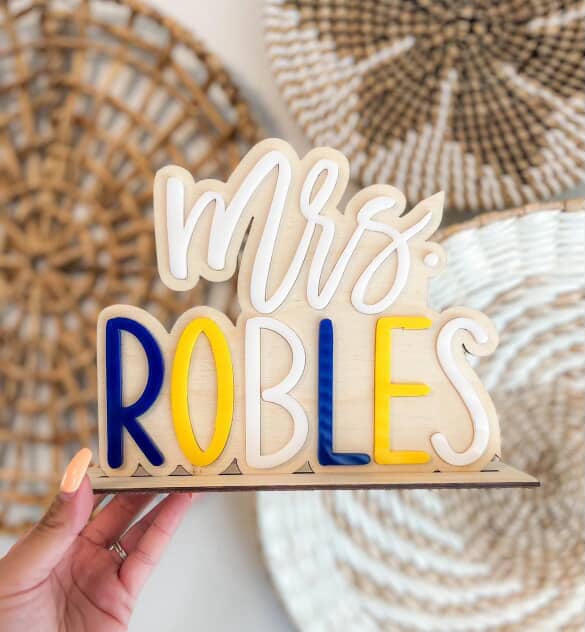Personalized Teacher Desk Sign