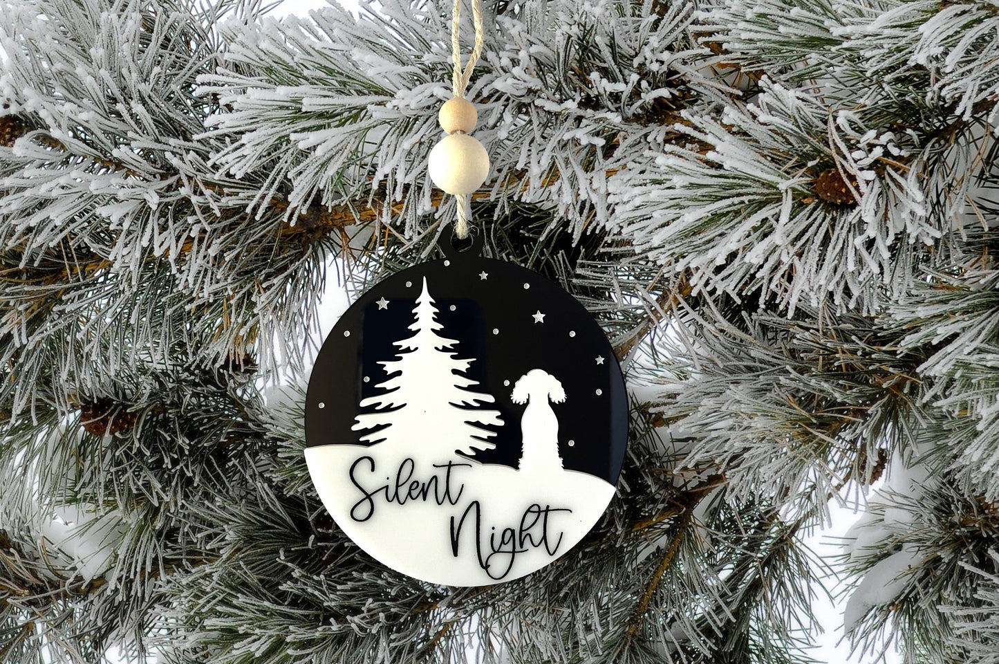 Labradoodle Silent Night Ornament