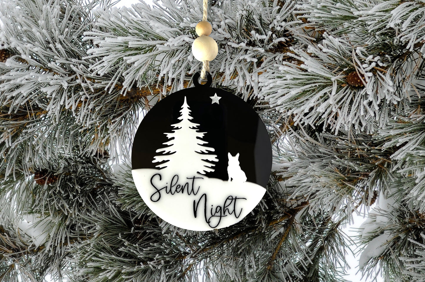 Corgi Dog Silent Night Ornament