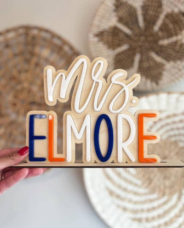 Personalized Teacher Desk Sign