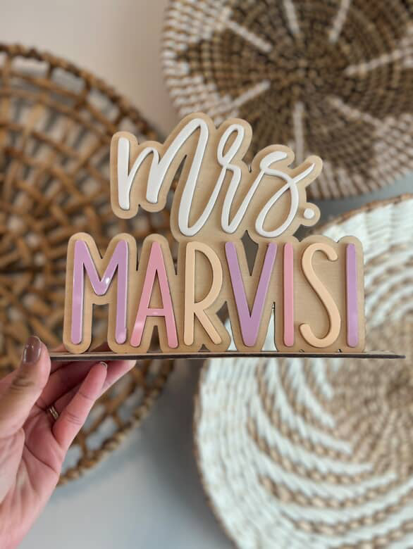 Personalized Teacher Desk Sign