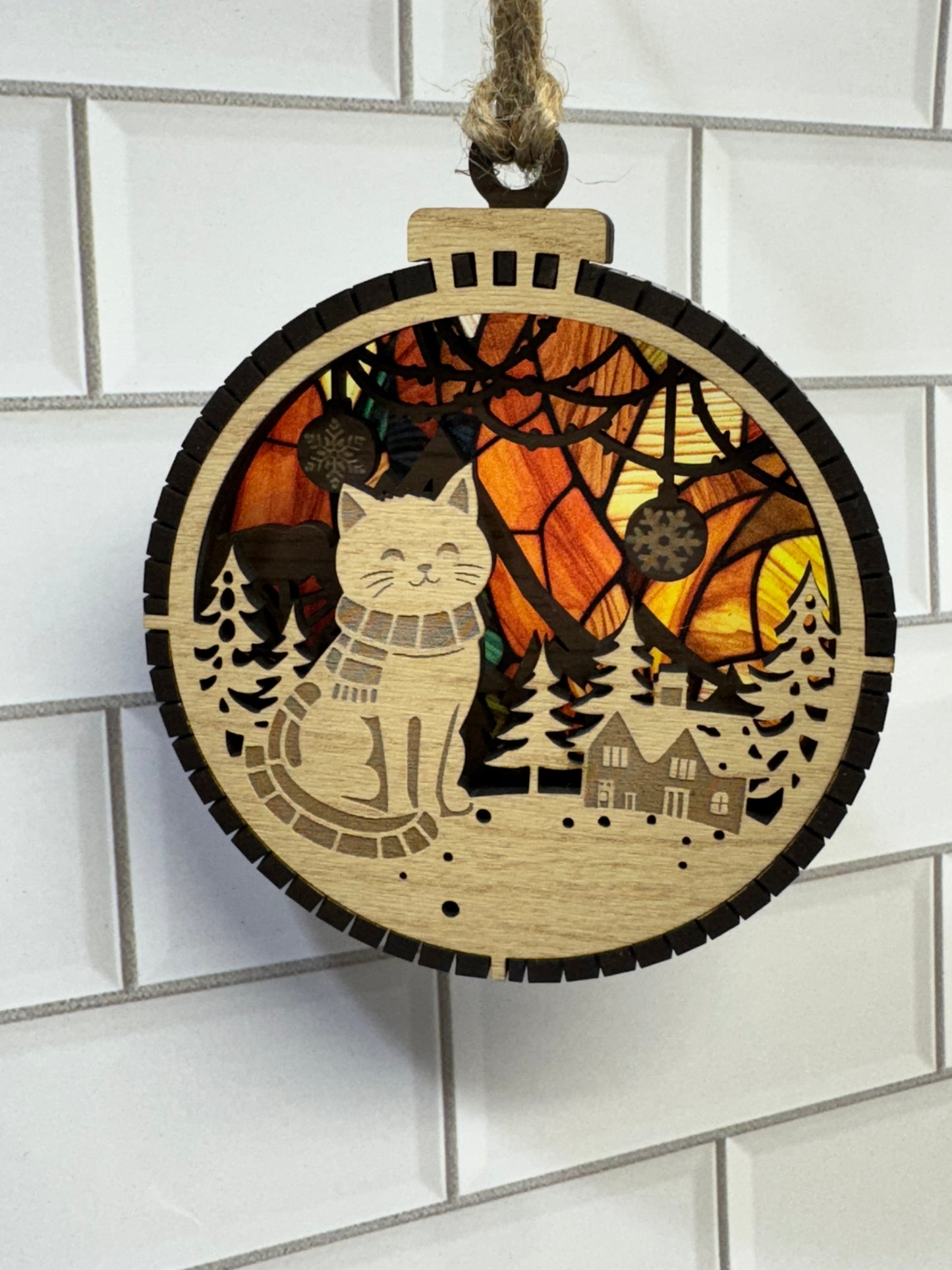 Custom Cat Christmas Ornament