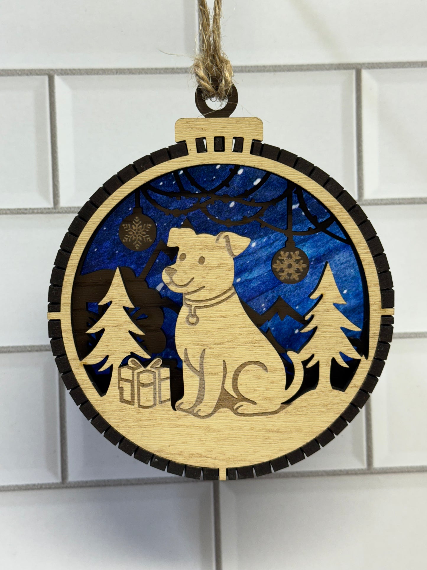 Custom Dog Christmas Ornament