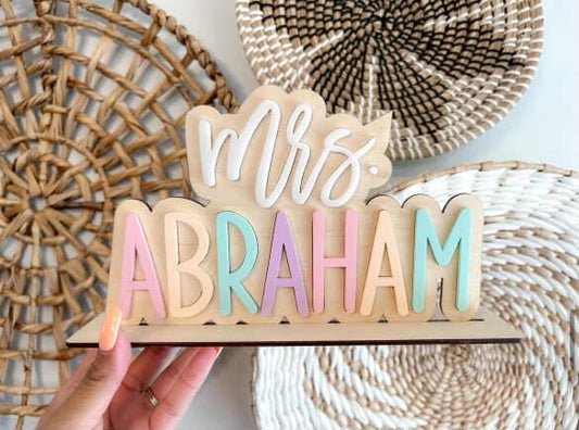 Personalized Teacher Desk Sign