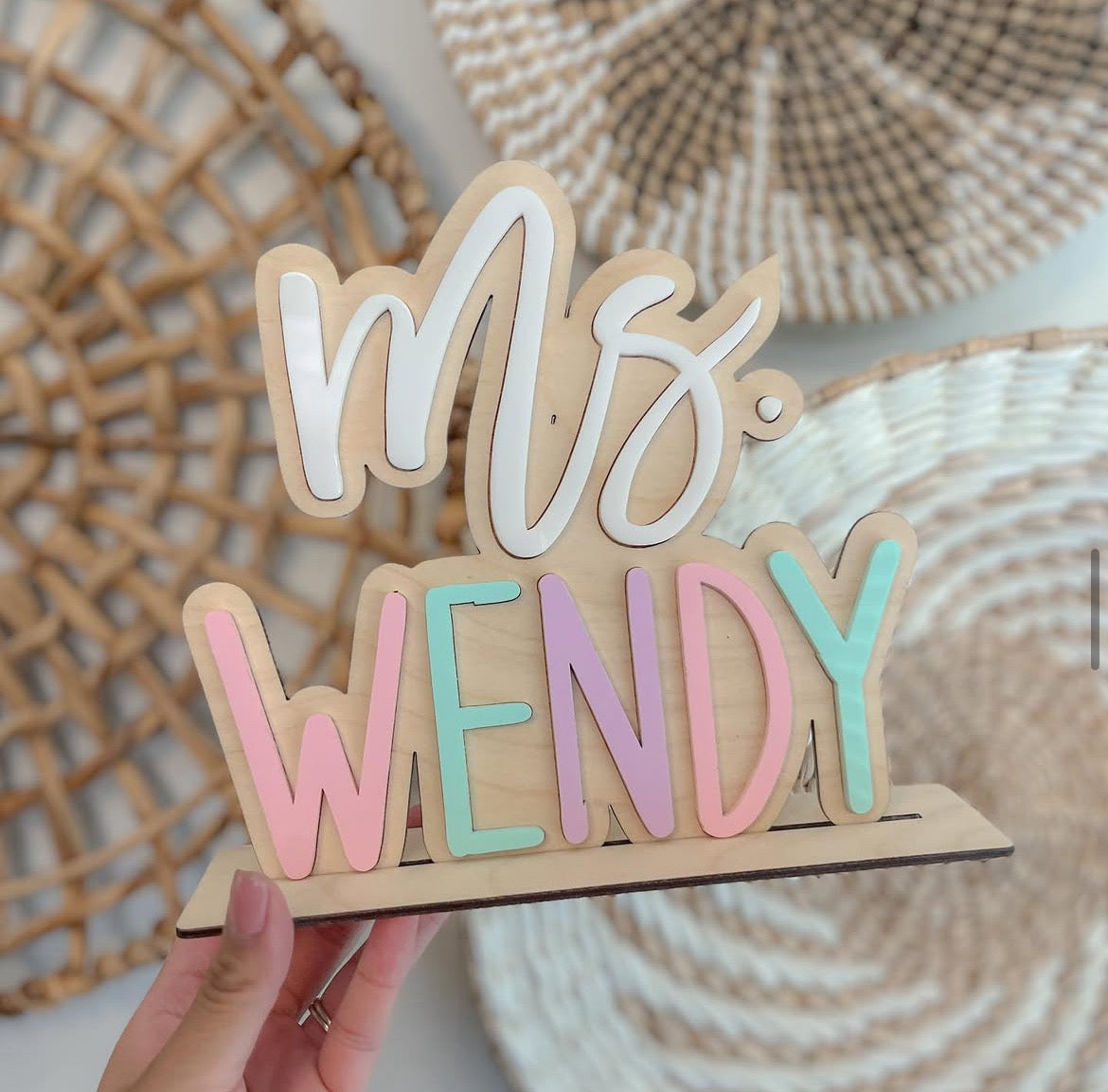 Personalized Teacher Desk Sign