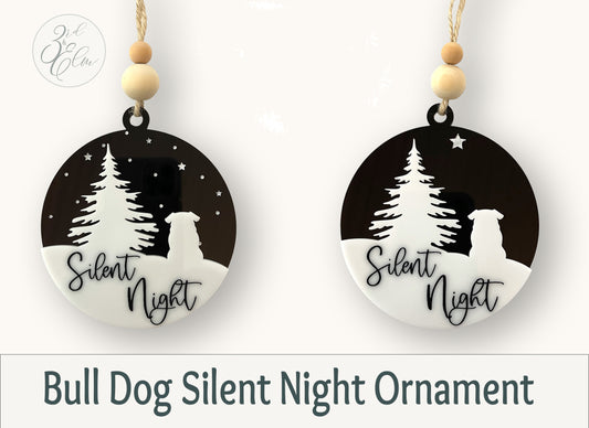Bull Dog Silent Night Ornament