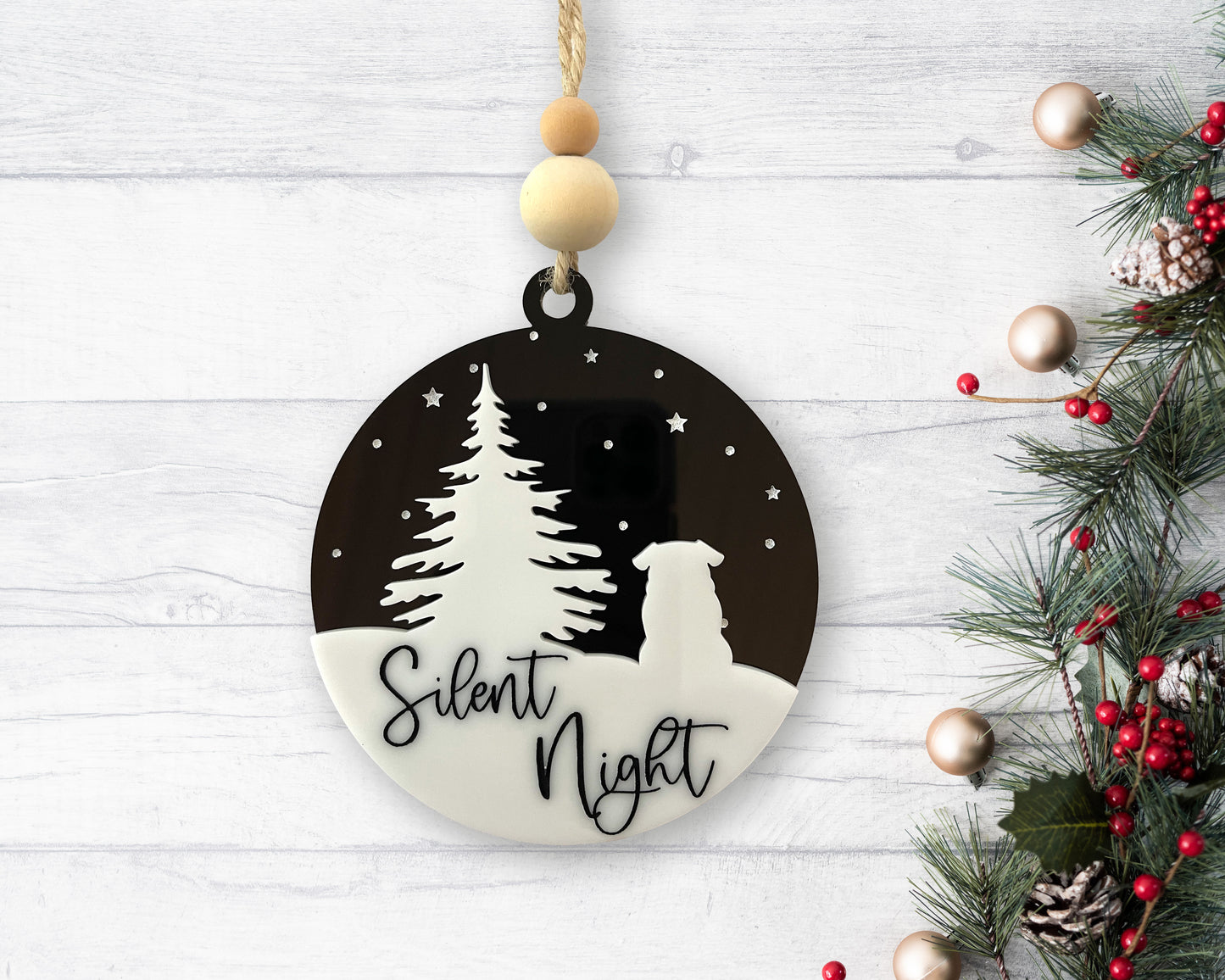 Bull Dog Silent Night Ornament