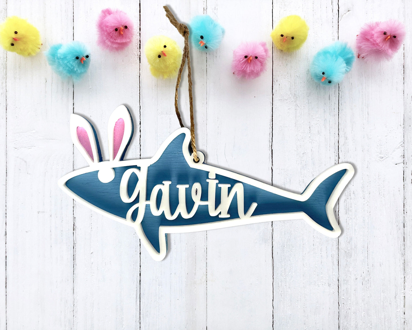 Personalized Shark Easter Basket Name Tag, Customize these tags with child's name, Personalized Shark Easter Basket Tag, Easter Gift