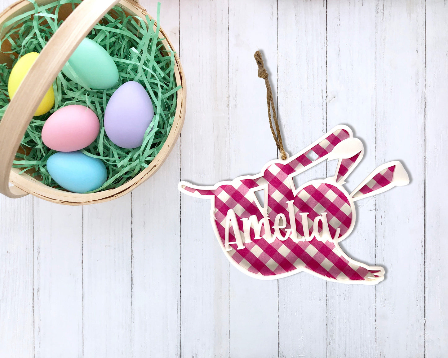 Personalized Sloth Easter Basket Name Tag, Customize these tags with child's name, Personalized Sloth Easter Basket Tag, Easter Gift