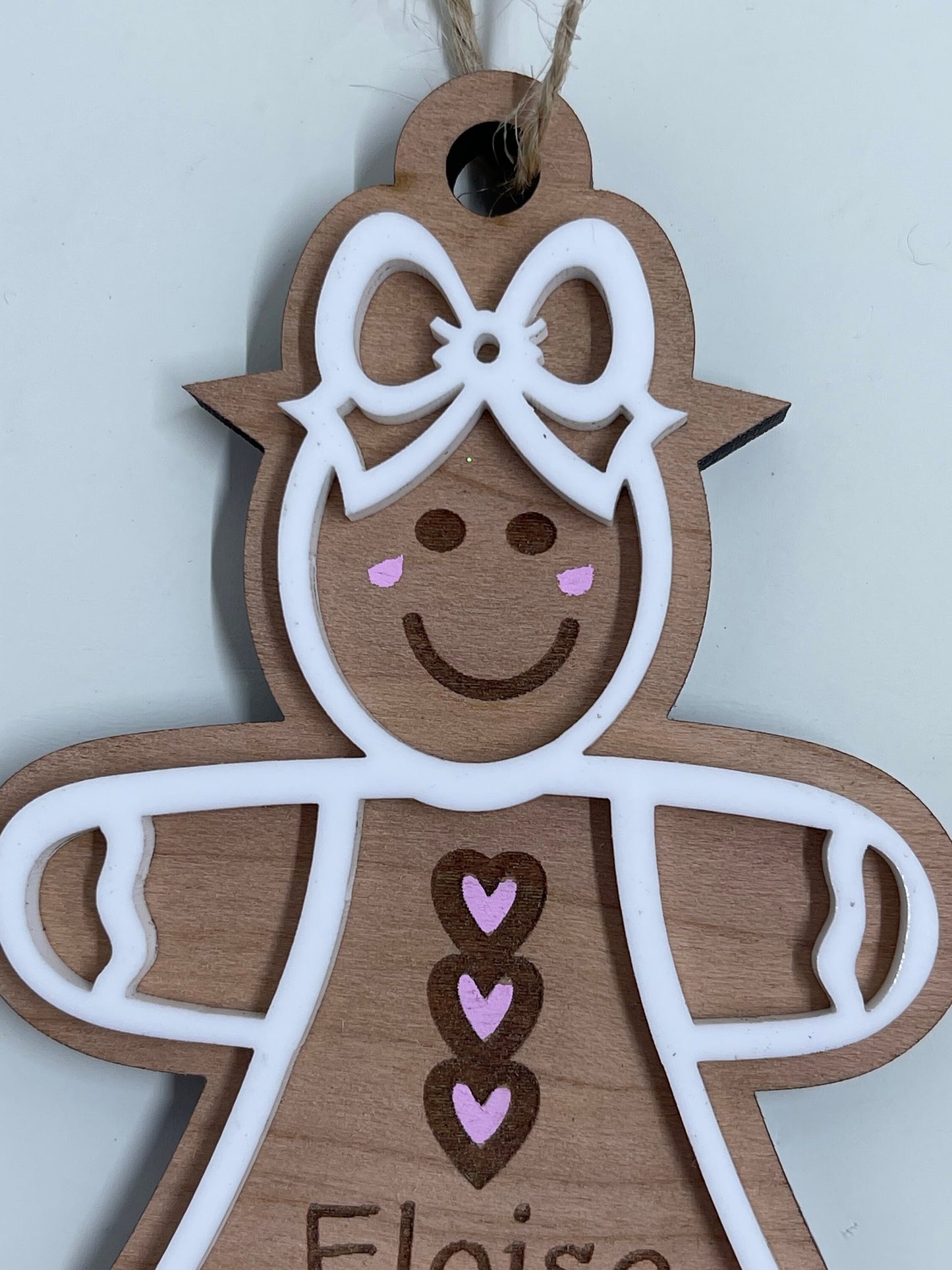 Custom Gingerbread Kid Ornament, Gingerbread Children, Personalize with your choice of Gingerbread kid and child's name, Christmas Ornament