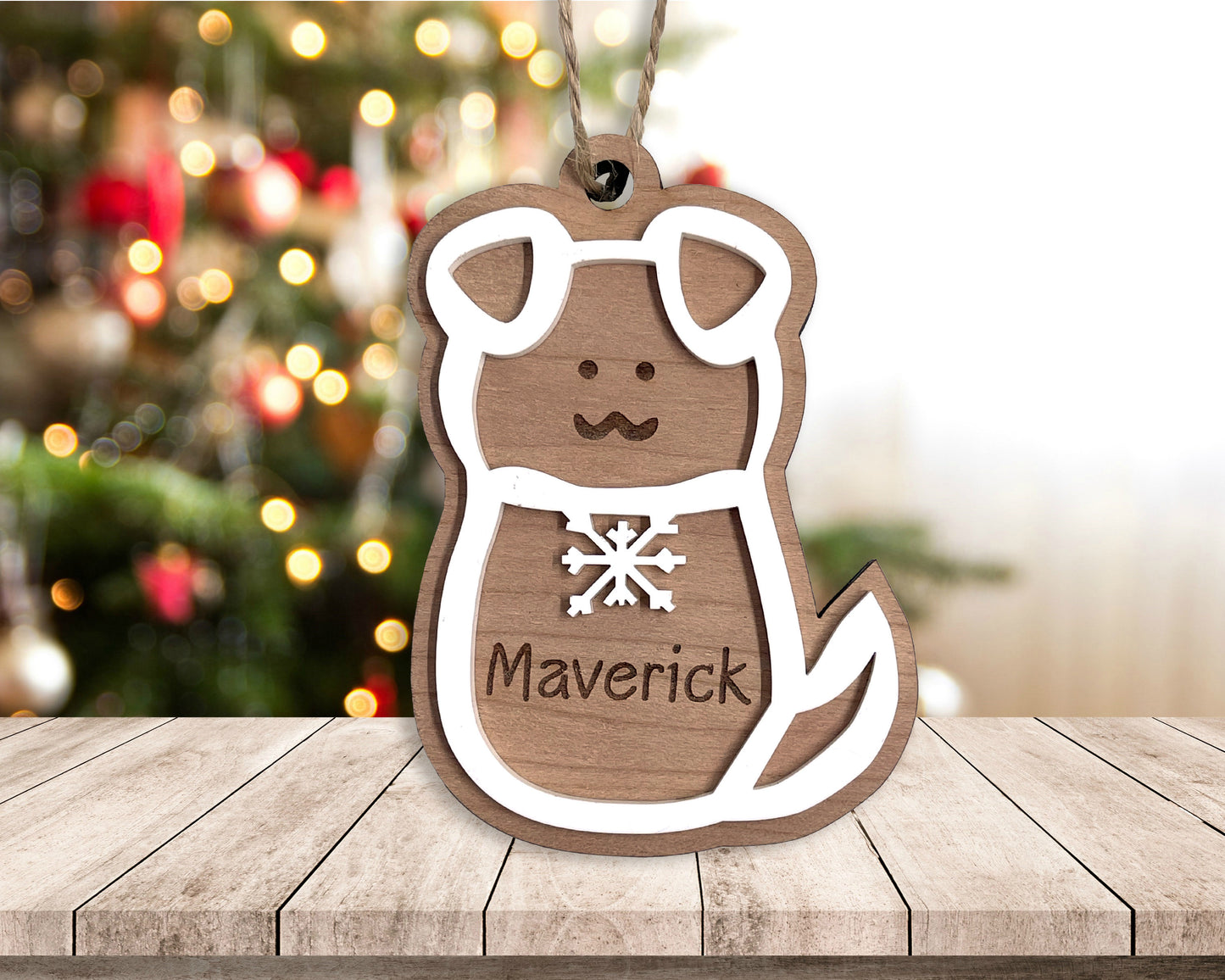 Ginger Bread Dog or Puppy Christmas Tree Ornament, Personalize with your dogs name and add year if you wish, Christmas Dog Ornaments