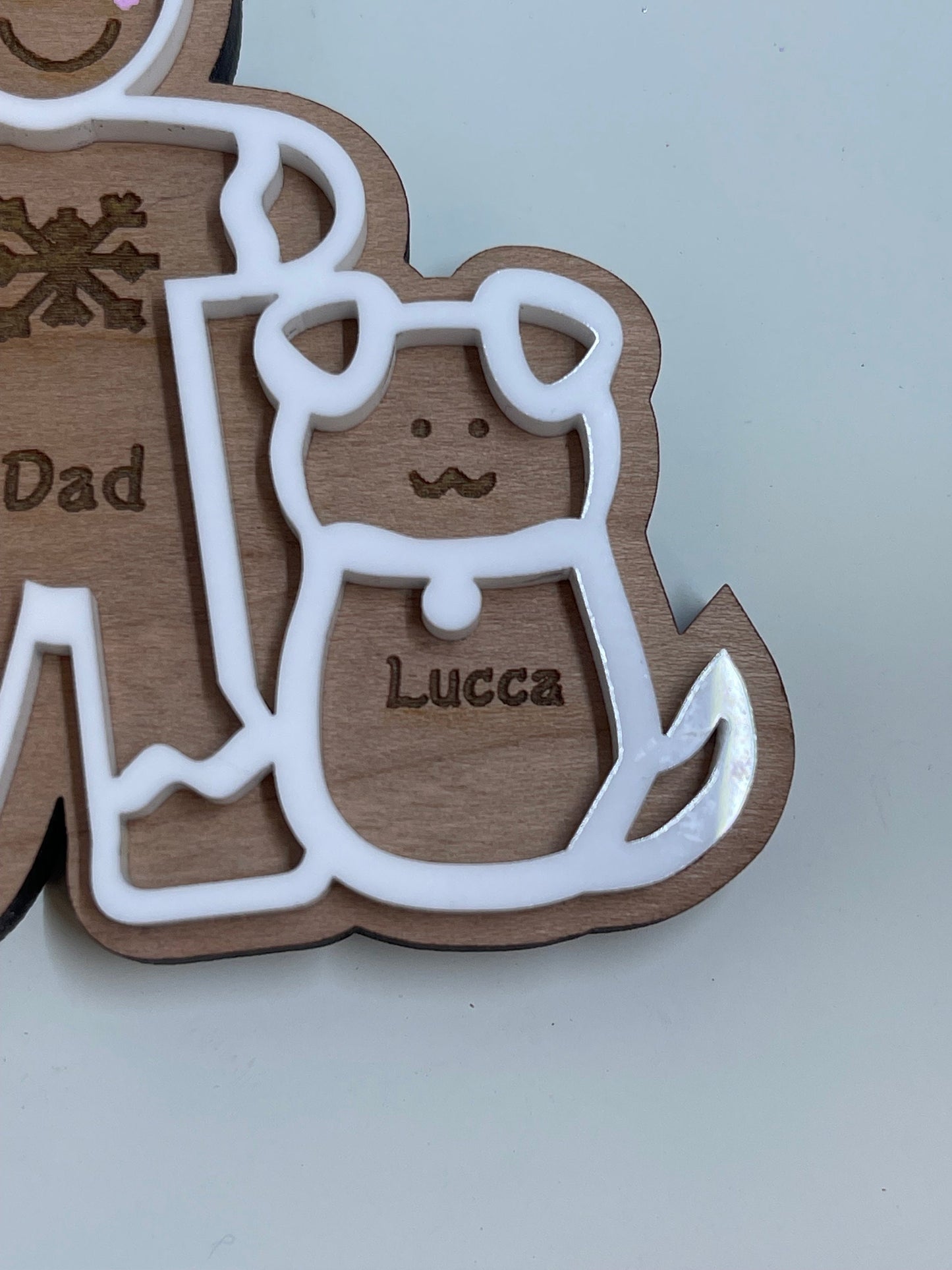 Custom Gingerbread Family Holiday Ornament, Personalize your family with this cute Ornament,