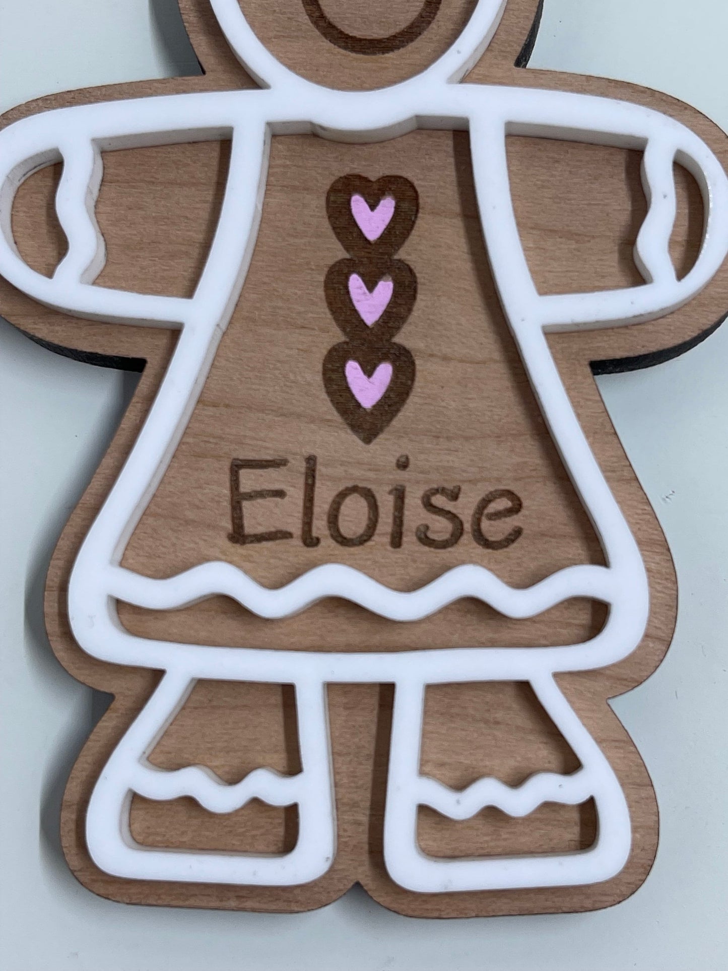 Custom Gingerbread Kid Ornament, Gingerbread Children, Personalize with your choice of Gingerbread kid and child's name, Christmas Ornament