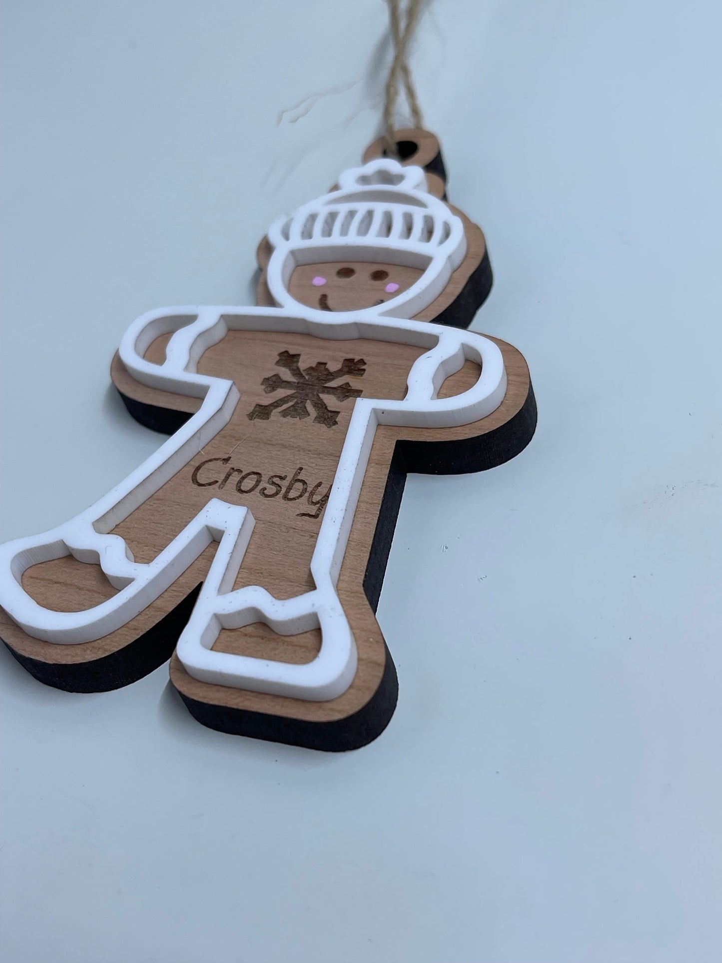 Custom Gingerbread Kid Ornament, Gingerbread Children, Personalize with your choice of Gingerbread kid and child's name, Christmas Ornament