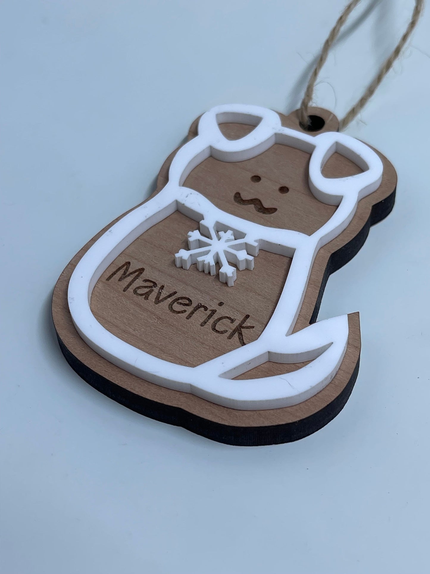 Ginger Bread Dog or Puppy Christmas Tree Ornament, Personalize with your dogs name and add year if you wish, Christmas Dog Ornaments